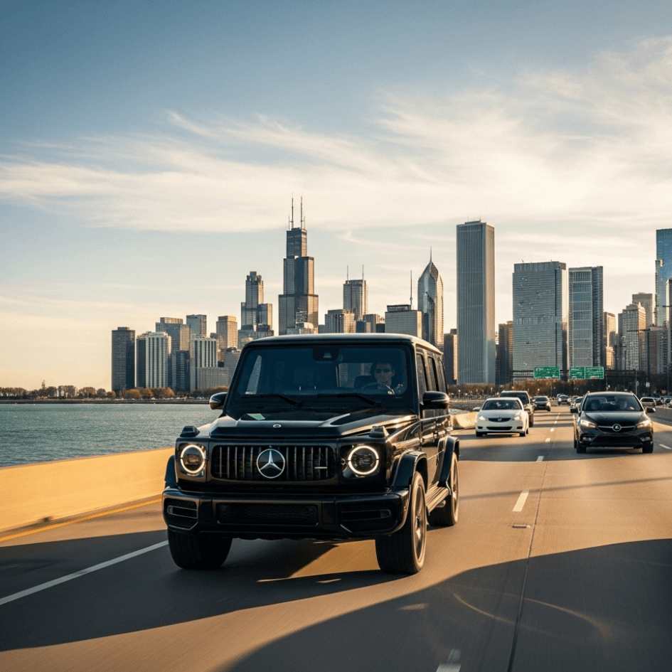 Chicago Executive Limo Service with Mercedes G Wagon