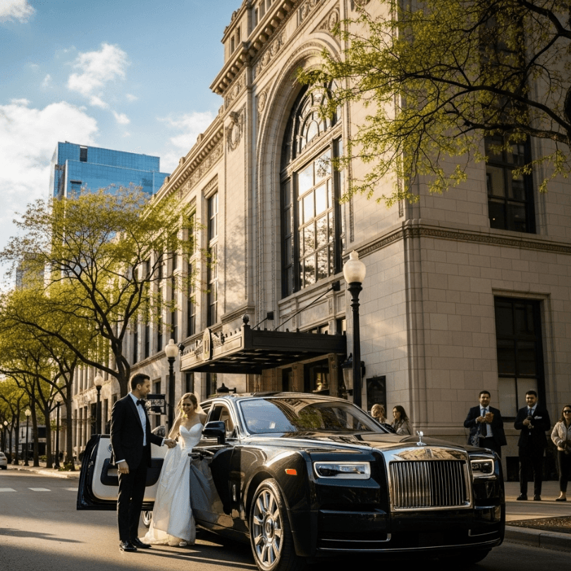 chicago luxury limo service with rolls royce