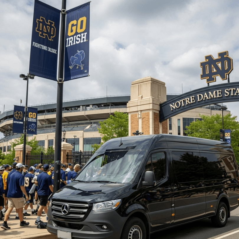 notre dame sporting event transportation service