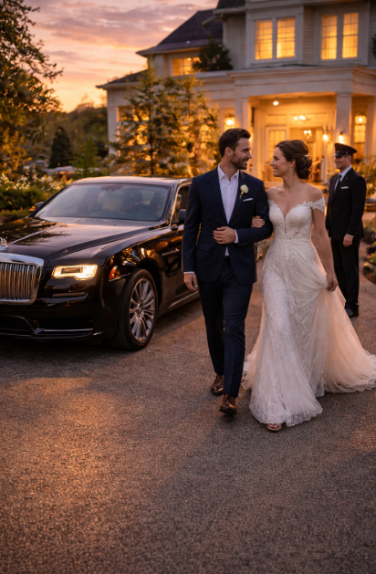 Elmhurst Wedding limo