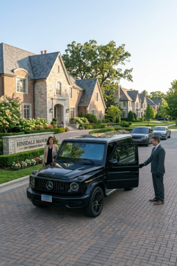 Luxury Black Car Service in Hinsdale