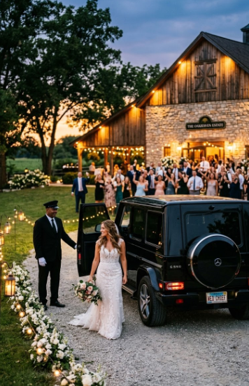 Wedding limo in Barrington