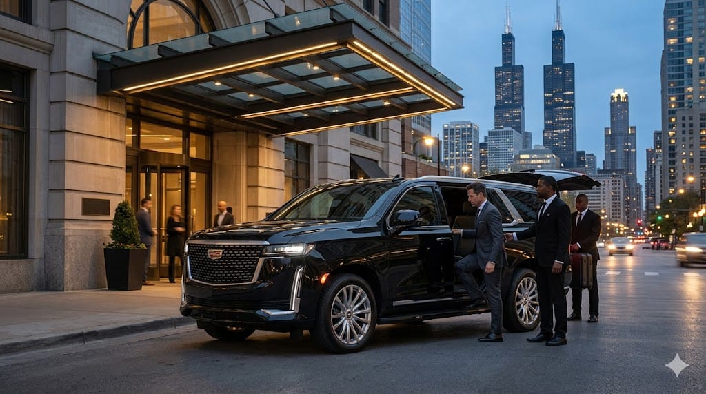 Luxury private chauffeur transportation service in Chicago