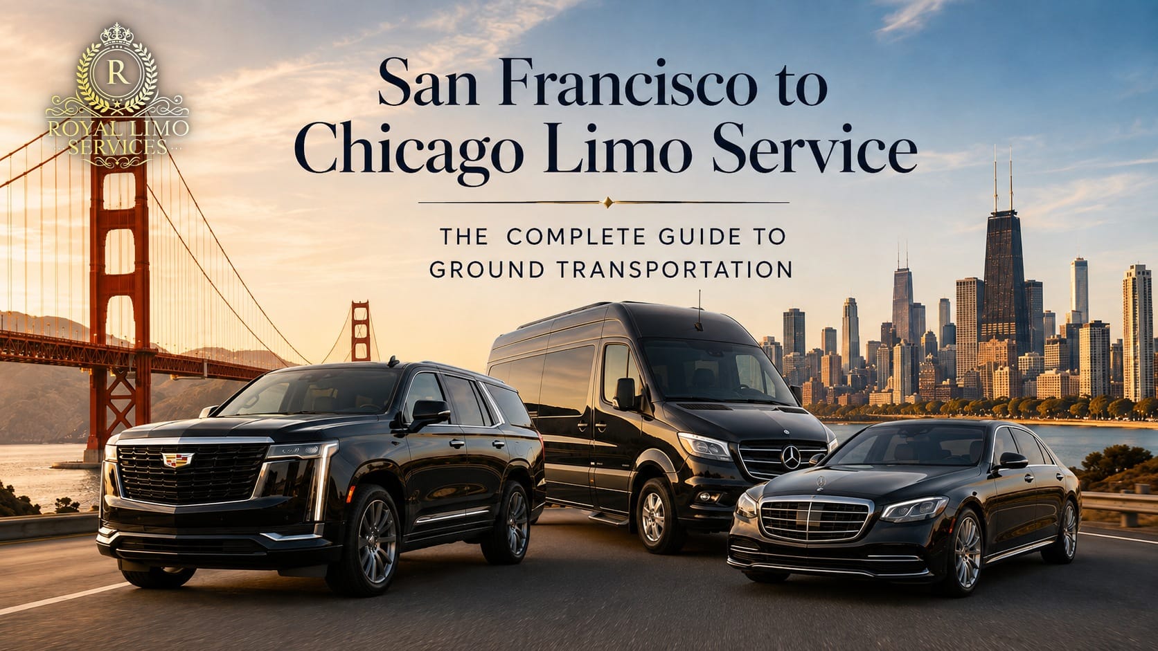 Royal Limo San Francisco to Chicago airport transfers — luxury SUV, Sprinter & sedan for O'Hare and Midway pickups
