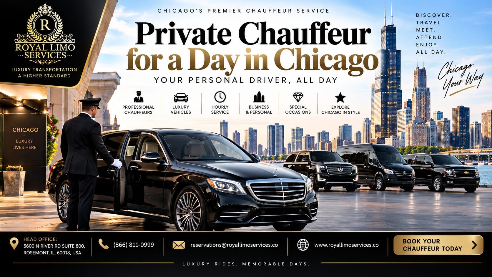 Private Chauffeur for a Day in Chicago